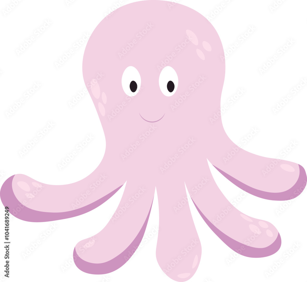 Cute octopus vector illustration. Cute octopus vector illustration.
