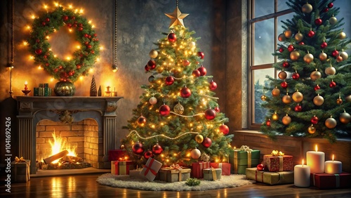 Wallpaper Mural Christmas Tree Torontodigital.ca