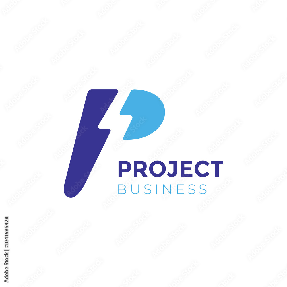 letter p energy brand identity business flat logo design vector letter p energy brand identity business flat logo design vector