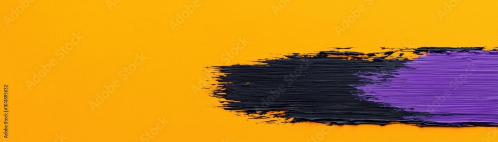 Vibrant abstract background featuring bright yellow with bold strokes of purple and black paint, perfect for creative projects and design work. Vibrant abstract background featuring bright yellow with bold strokes of purple and black paint, perfect for creative projects and design work.