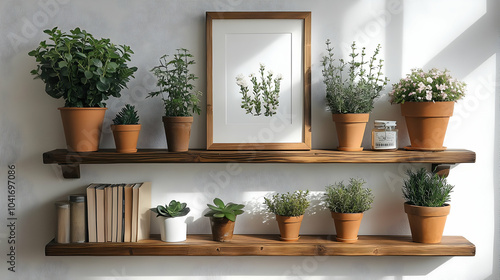 Decorate with Plants and Shelving for a Natural Aesthetic