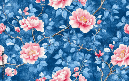 Vintage floral texture art background 