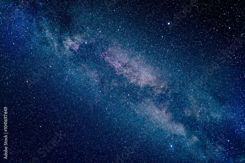 Obraz na płótnie Starry sky. Night scape with beautiful starry sky w salonie