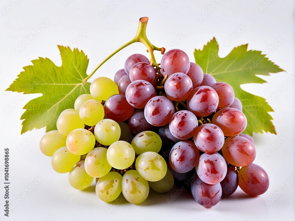 Fototapeta premium grapes Concord grapes the primary ingredients for making juices and jellies and white background.ai generated.