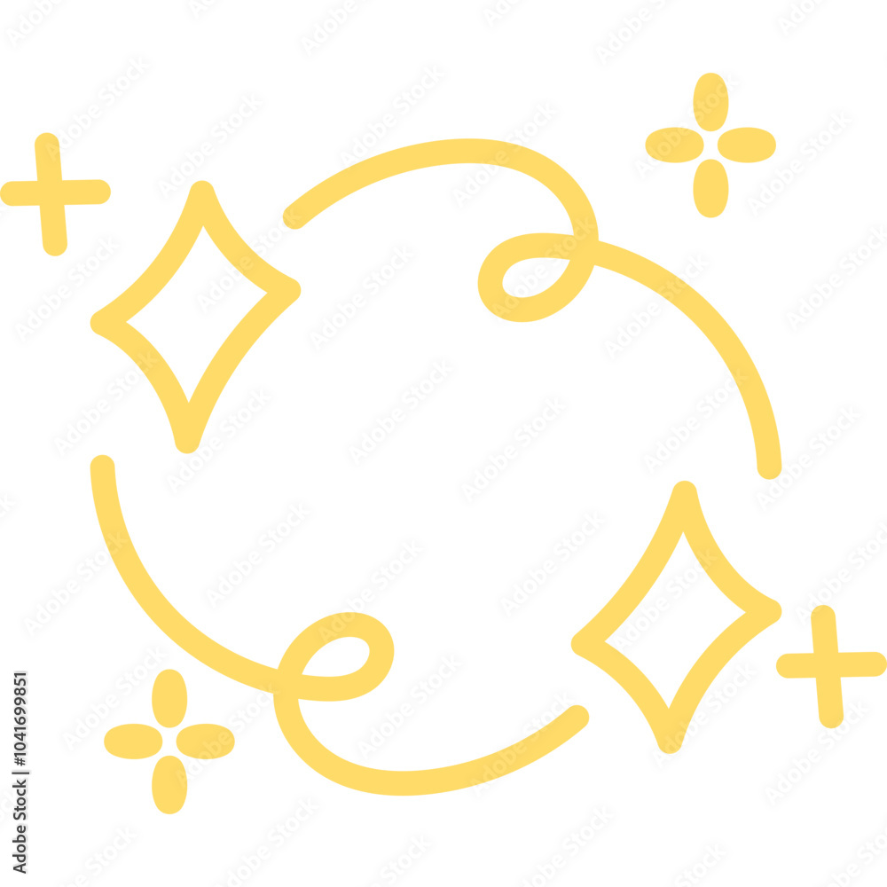 Obraz premium Aesthetic Hand Drawn Sparkle