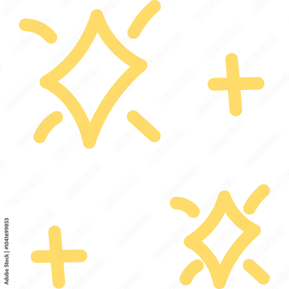 Fototapeta premium Aesthetic Hand Drawn Sparkle