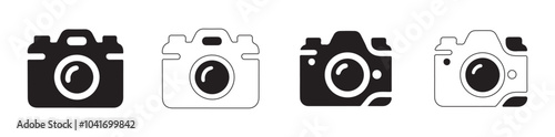 camera symbol set. eps