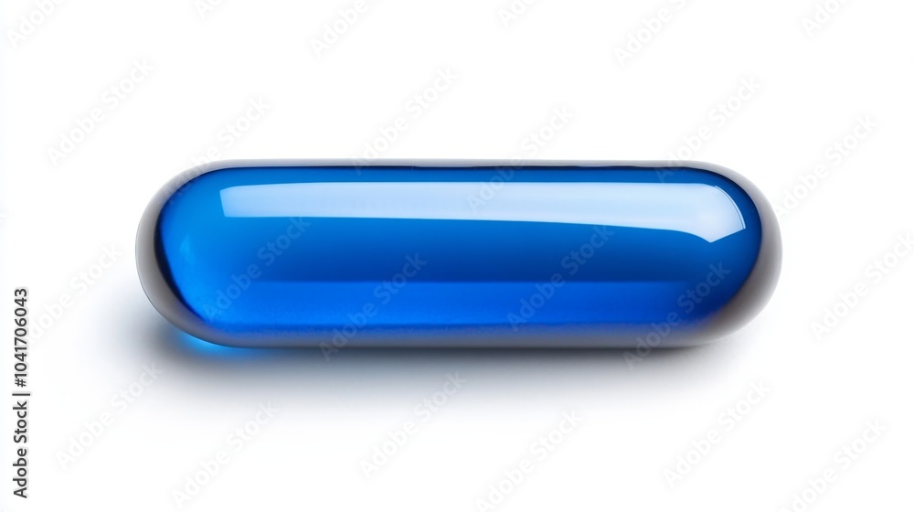 blue soft gel capsule on white background. drug and medical concept blue soft gel capsule on white background. drug and medical concept