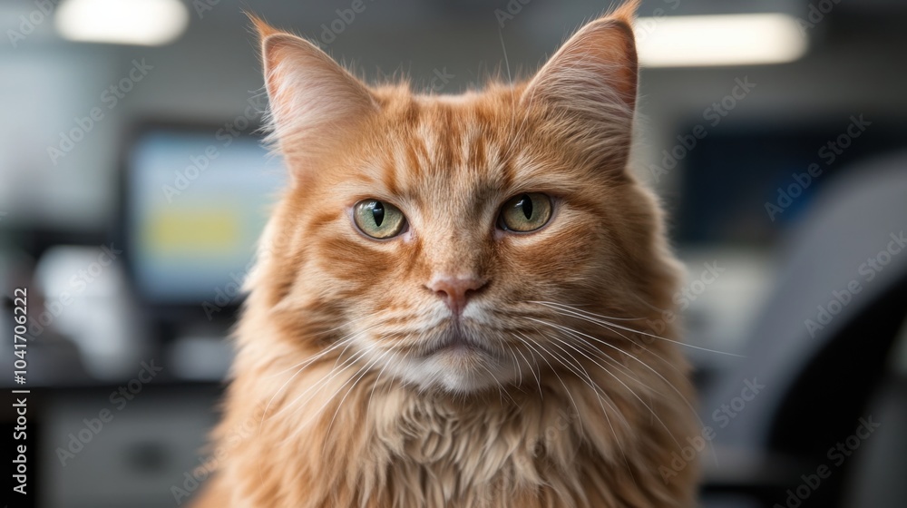 Business-Katze im Büro: Verspieltes Corporate-Thema für digitale Medien und Marketing Business-Katze im Büro: Verspieltes Corporate-Thema für digitale Medien und Marketing