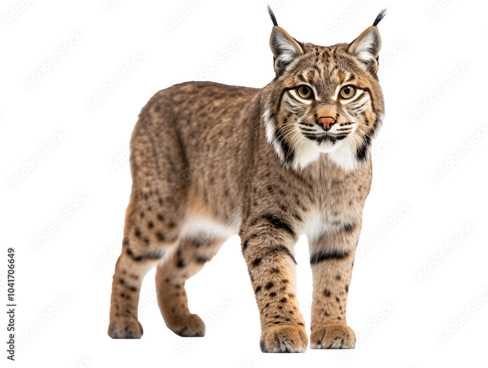 Obraz premium a bobcat standing on a white background