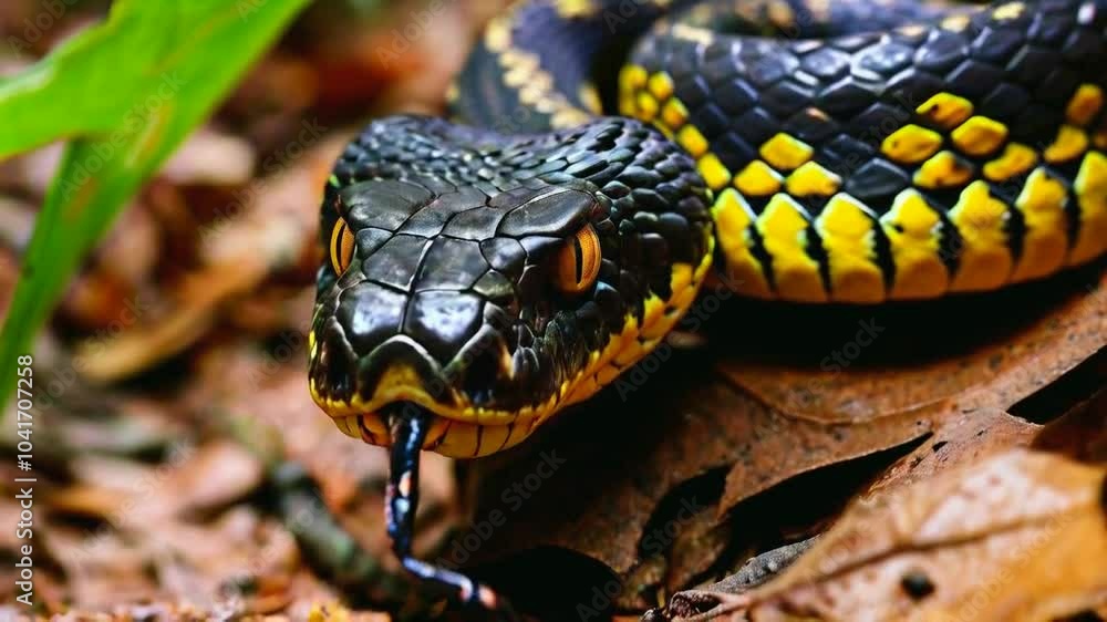 a deadly encounter with a venomous snake. a deadly encounter with a venomous snake.