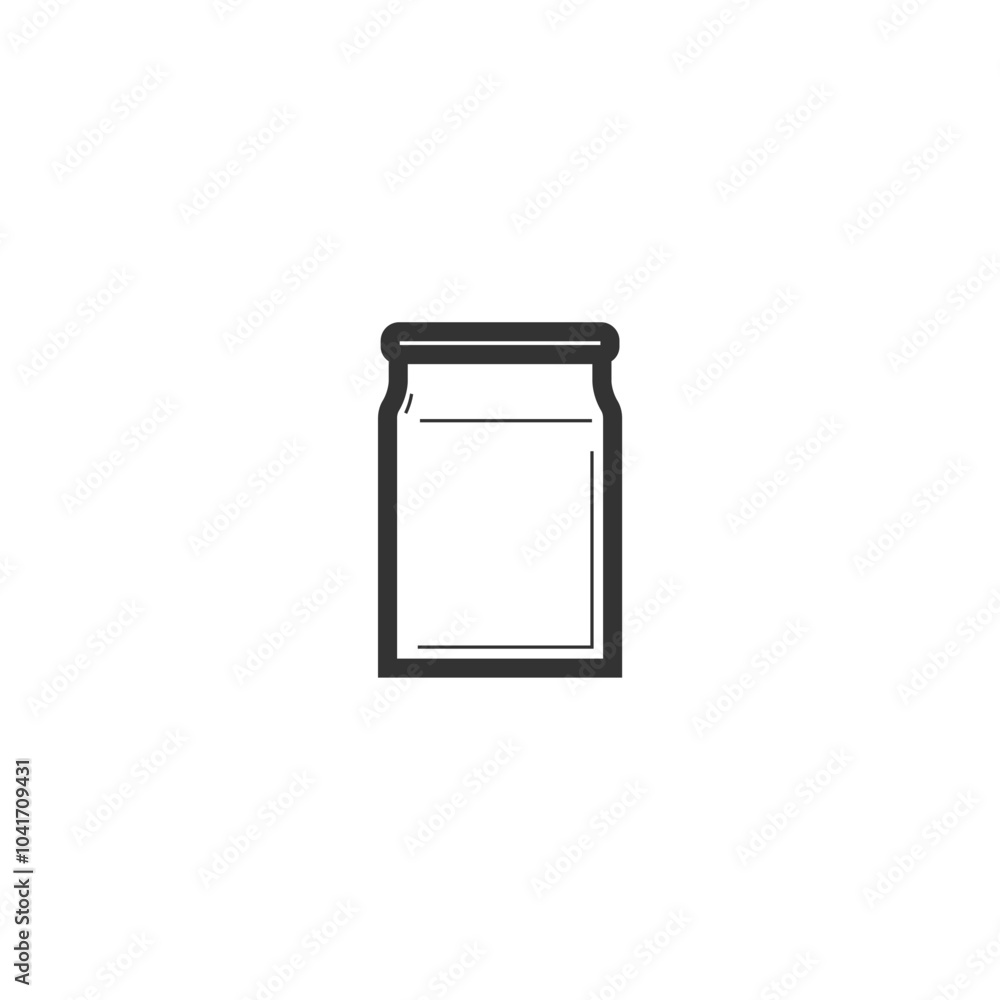 Jar icon in a very cool style, jar for vegetables and products, glass jar icon. Jar icon in a very cool style, jar for vegetables and products, glass jar icon.