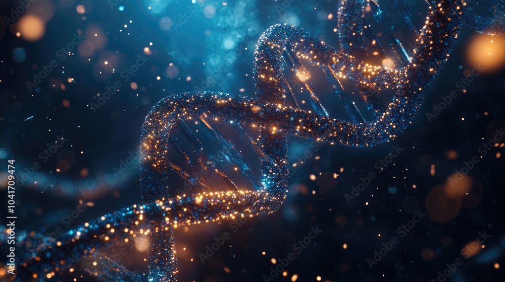 Representation of a DNA molecule illustrating its double helix structure as a symbol of life and science. High quality illustration Representation of a DNA molecule illustrating its double helix structure as a symbol of life and science. High quality illustration