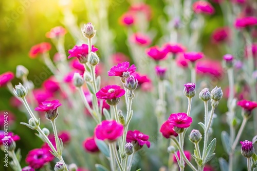 Beautiful summer flowers in the garden photo