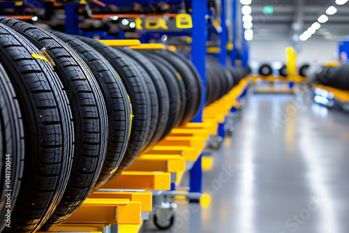 tire fitting service center, organized inventory, industrial documentation