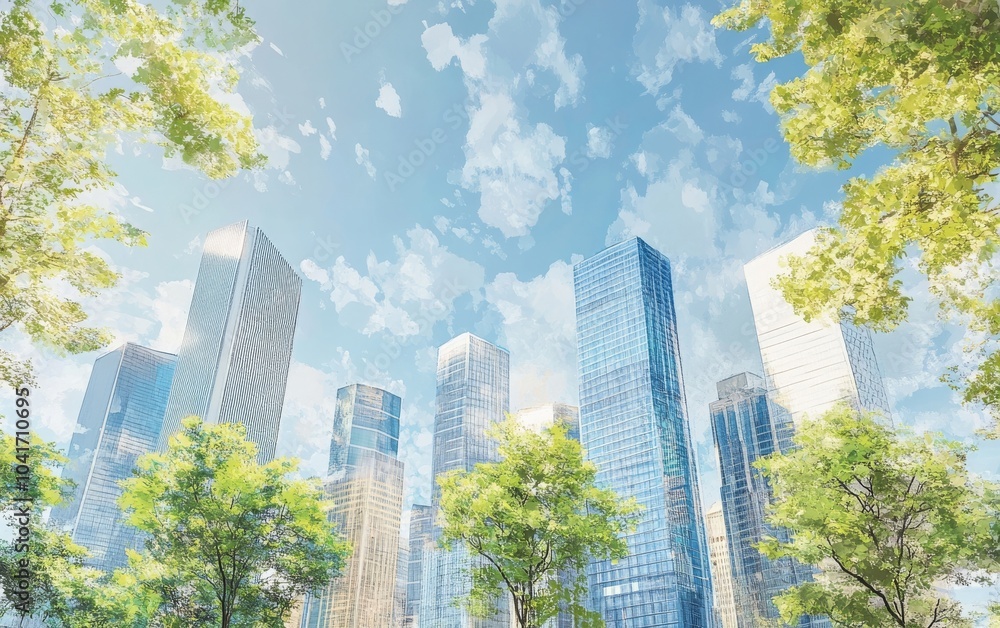 Obraz premium downtown city