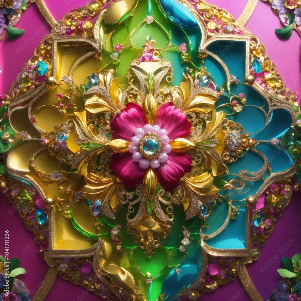 fractal flower ornament fractal flower ornament