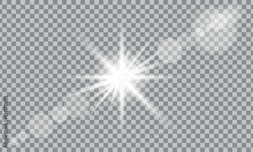  Transparent sunlight special lens flare light effect.