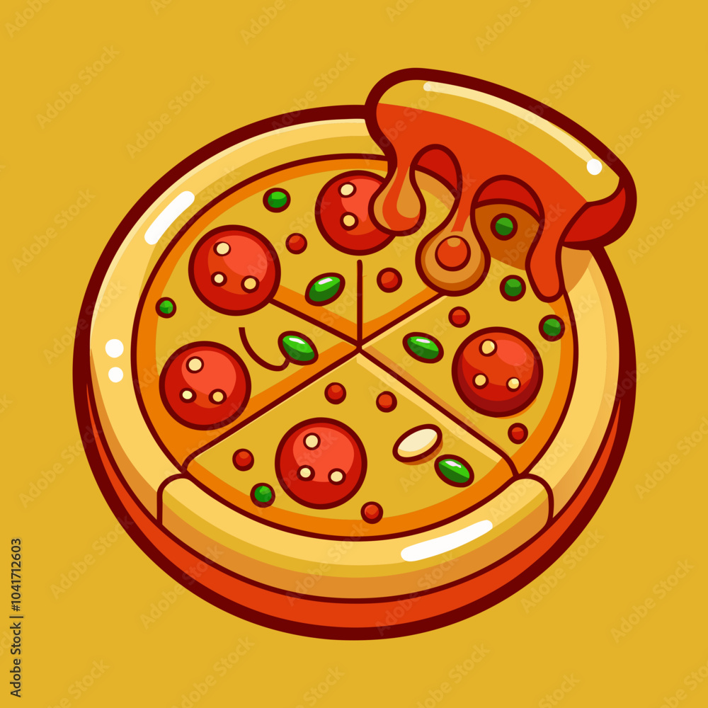 Obraz premium pizza illustration