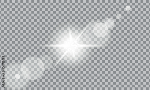 Vector transparent sunlight special lens flare light effect.