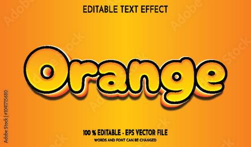 Orange Editable Text Effect