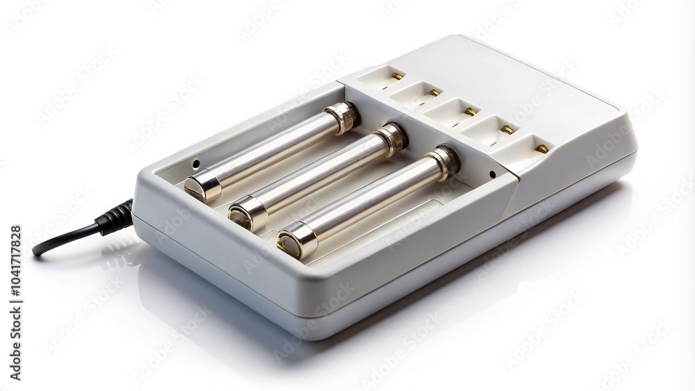 battery charger for aa or aaa batteries isolated on white background battery charger for aa or aaa batteries isolated on white background