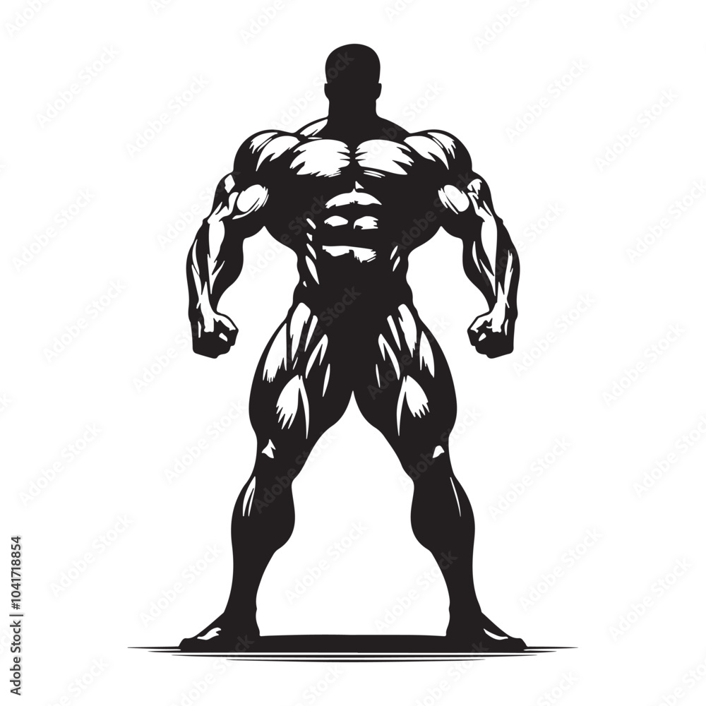 Fototapeta premium muscular male figure. eps
