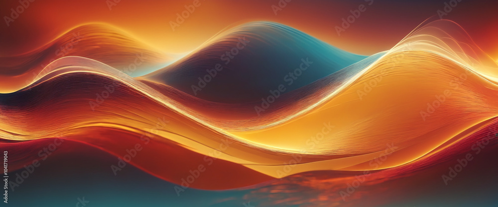 Fototapeta premium Abstract Background with warm tones Waves