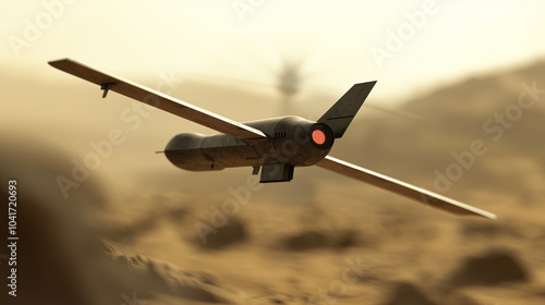 Miltary Drone Flying