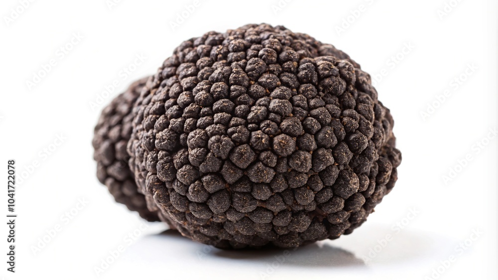 Black truffle and half isolated on white with clipping path and Depth of Field Black truffle and half isolated on white with clipping path and Depth of Field