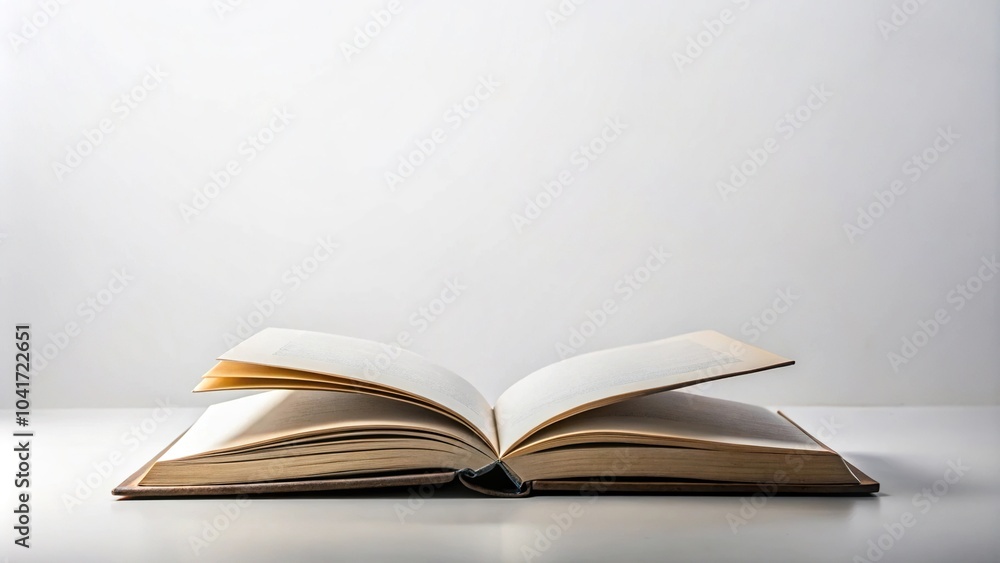 Blank opened book mockup on white background Blank opened book mockup on white background