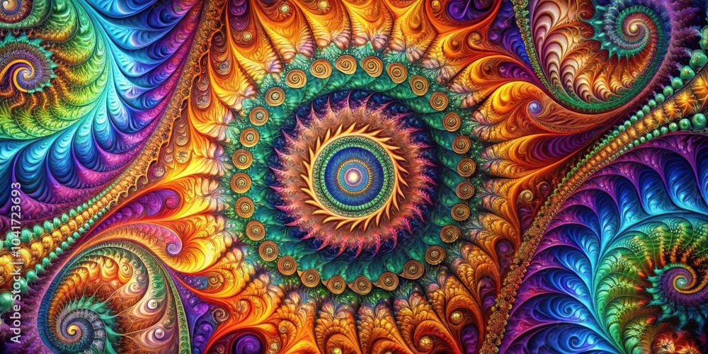A kaleidoscope of swirling colors creates a mesmerizing fractal pattern with intricate details and a sense of depth and endlessness. A kaleidoscope of swirling colors creates a mesmerizing fractal pattern with intricate details and a sense of depth and endlessness.