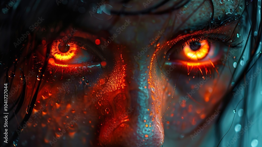 Fiery Eyes: A Close-Up Portrait of Intensity Fiery Eyes: A Close-Up Portrait of Intensity