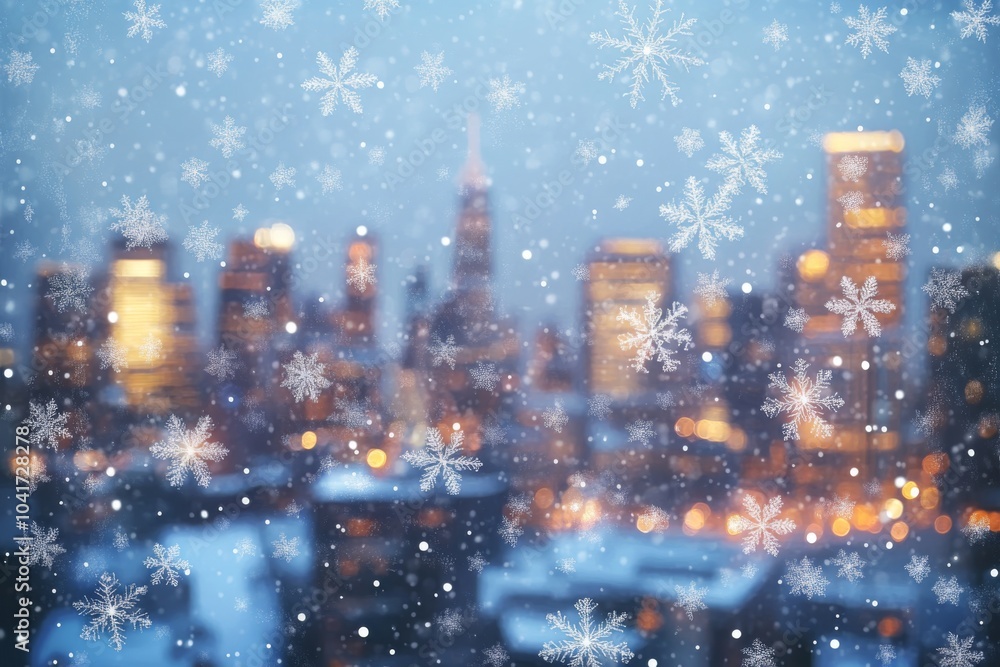 City Skyline Through Frosted Glass City Skyline Through Frosted Glass