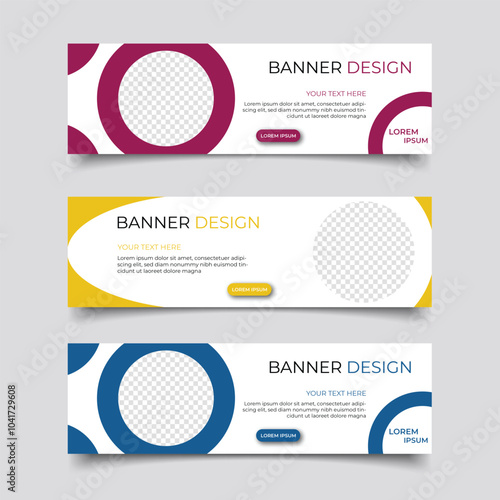 Modern business banner abstract design. Clean simple creative background vector template design