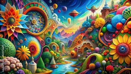 Wallpaper Mural Abstract Graphic Shapes Hand-Drawn in a Panoramic Perspective for Artistic Inspiration Torontodigital.ca