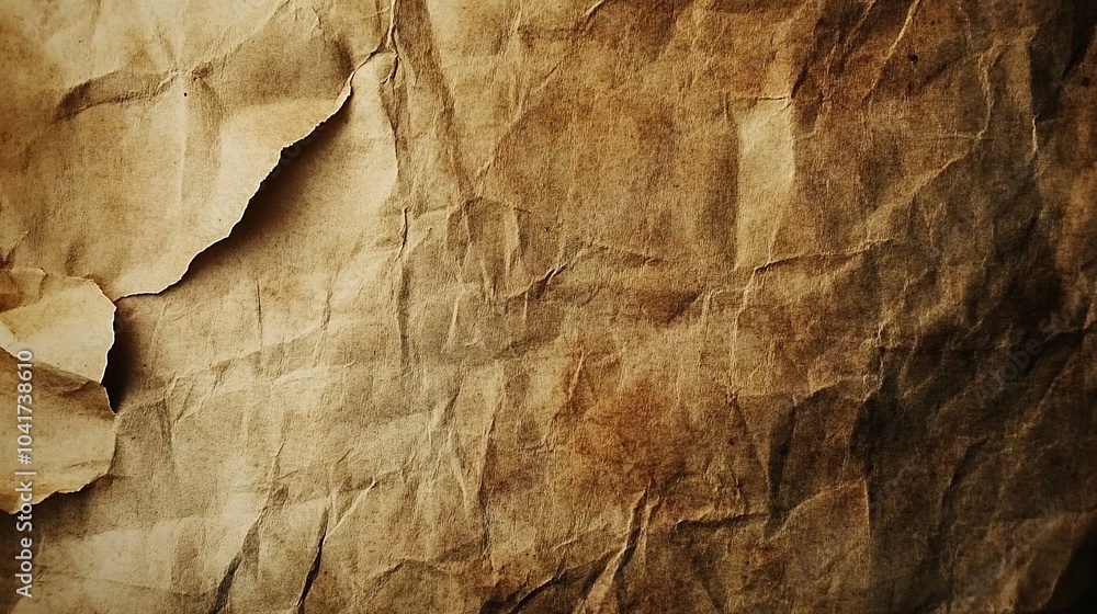 Fototapeta premium Textured Wrinkled Paper Background for Art Projects
