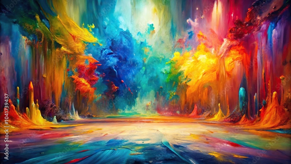 Fototapeta premium bold and colorful abstract painting