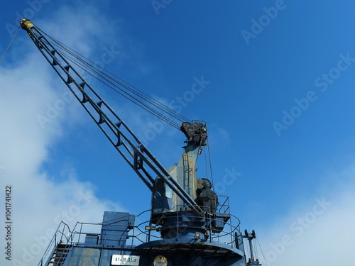 Canvas Print The crane jib is a testament to the power and precision with which heavy loads were once moved