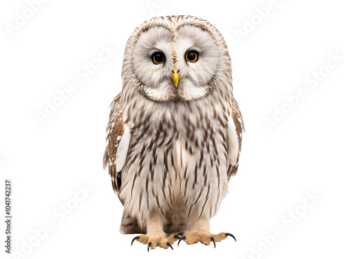 a white and brown owl photo