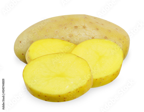 Potato isolated on white background.