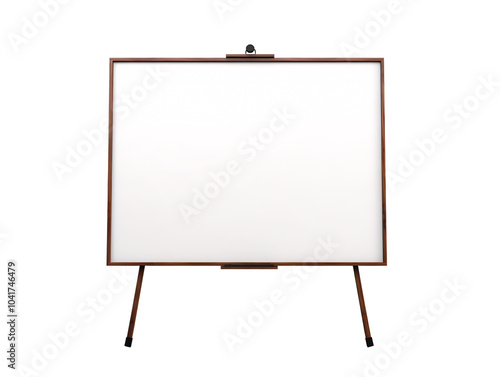 a white board with a wooden frame