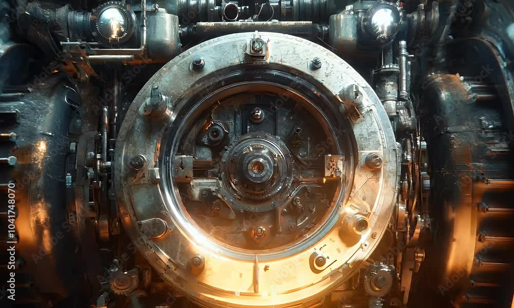 A close-up of intricate machinery showcasing gears and mechanical components. A close-up of intricate machinery showcasing gears and mechanical components.