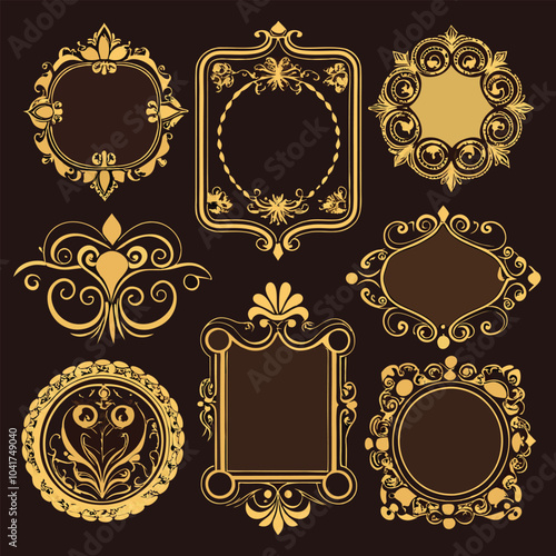 Here is the collection of vintage elegant frames with decorative ornament borders. Let me know if you need any adjustments or more details!