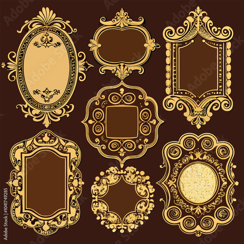 Here is the collection of vintage elegant frames with decorative ornament borders. Let me know if you need any adjustments or more details!