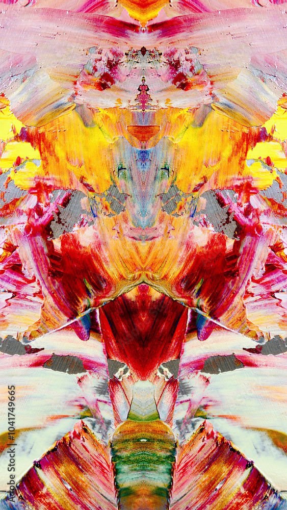 Fototapeta premium Abstract background art . Ethnic pattern. Mixtures of oil paint. Trendy hand painting canvas. Wall decor and Wall art prints Idea. 3D Texture. Art object