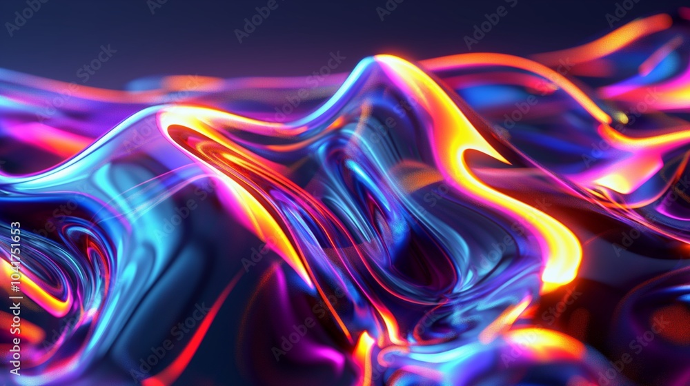 Fototapeta premium Glass waves with designs