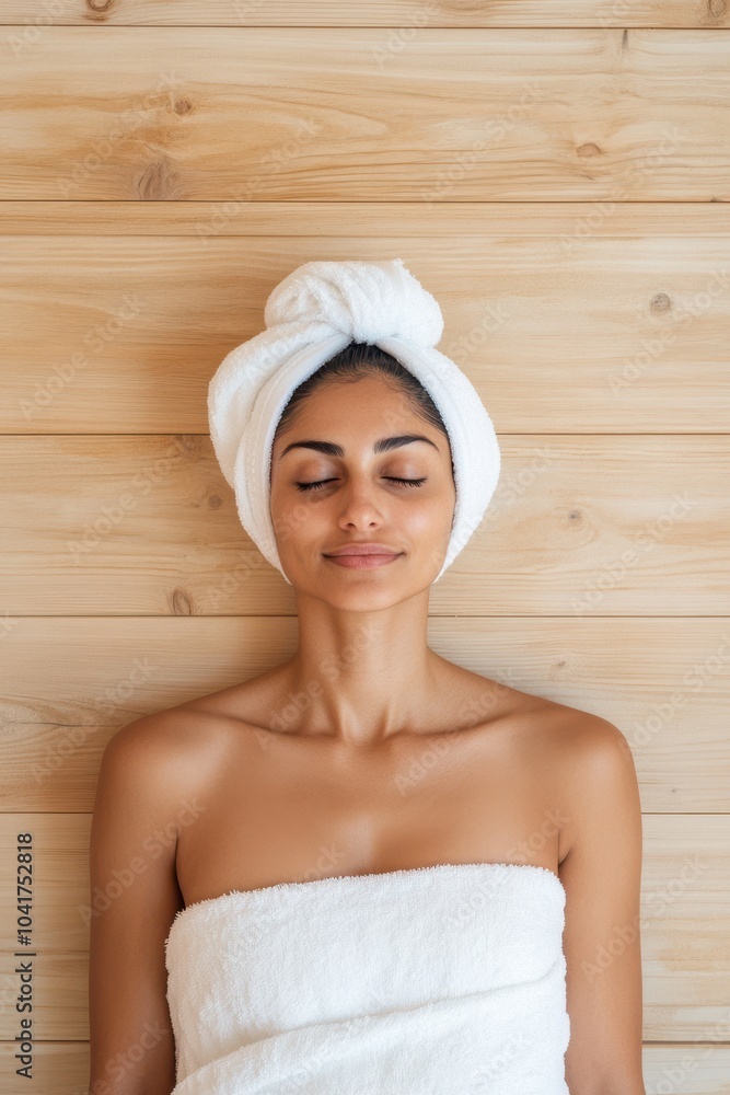 Beautiful Indian Woman Relaxing at Spa Beautiful Indian Woman Relaxing at Spa