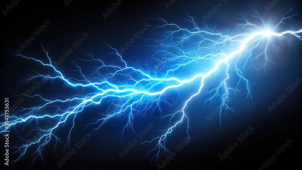 Branched lightning bolt moving upwards reflecting in water Branched lightning bolt moving upwards reflecting in water