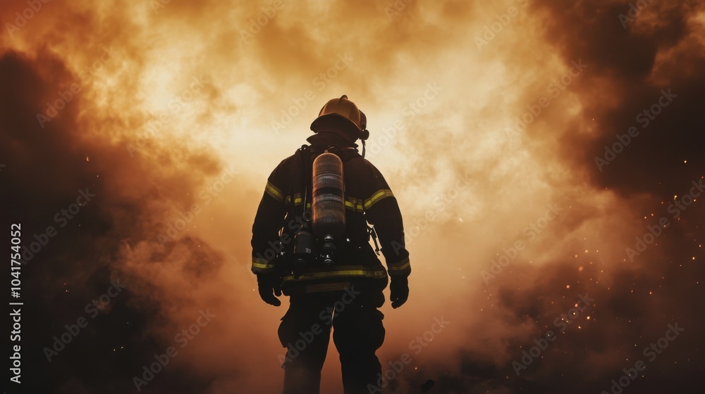 Fototapeta premium Brave Hearts: The Heroes of Firefighting